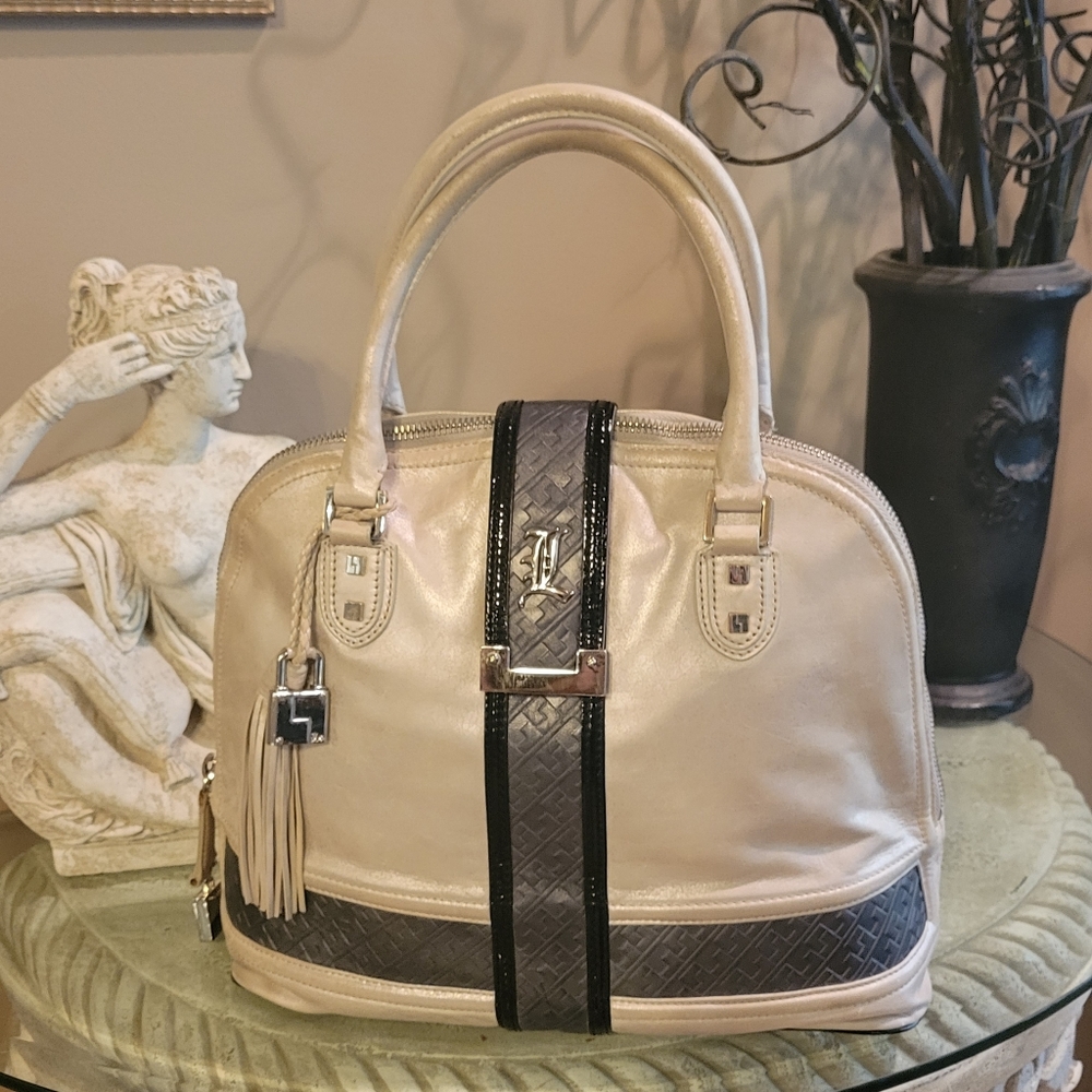 L.A.M.B. by Gwen Stefani Frosted iridescent Bowler Bag #207